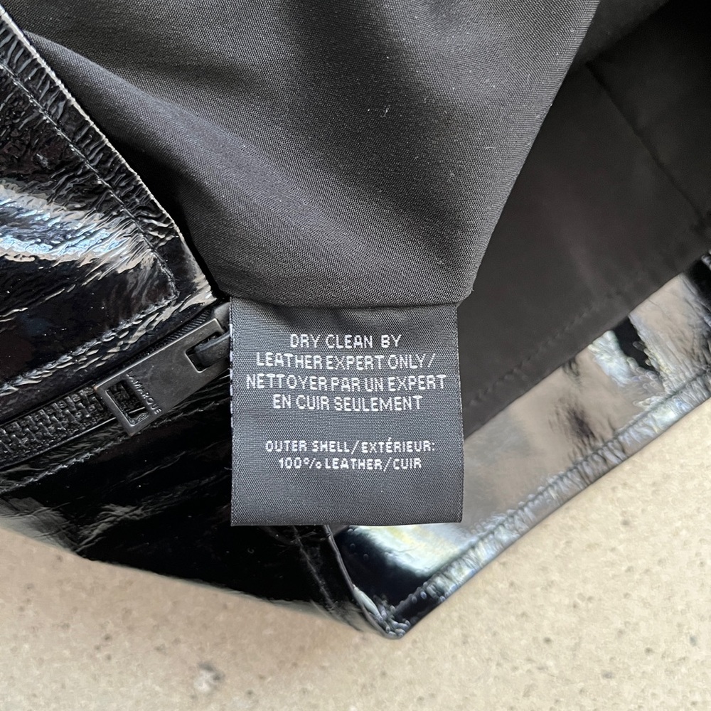 Lamarque Black Patent Leather Mini Skirt - Picture 6 of 7